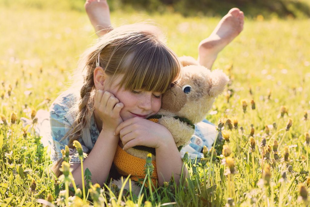 girl with toy